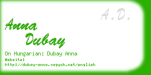 anna dubay business card